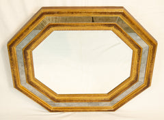 Gilt Octagonal Hollywood Regency Mirror