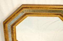 Gilt Octagonal Hollywood Regency Mirror