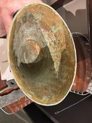Chinese Archaistic Bronze Ritual Bell, Zhou Dynasty Style having Great Verdigris Patina