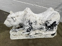 Mid-20th Century Crouching Plaster Panther
