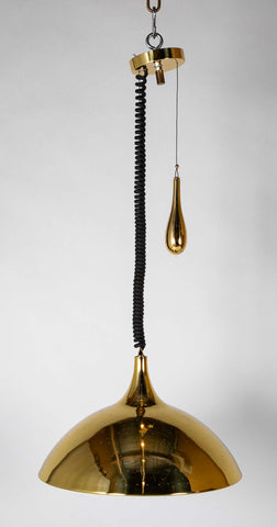 Counterweight-Adjustable Pierced Brass Pendant