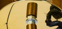 Mid-Century Counterweight-Adjustable Pierced Brass Pendant