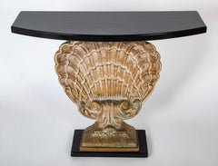 Architectural Scallop Base Console Table