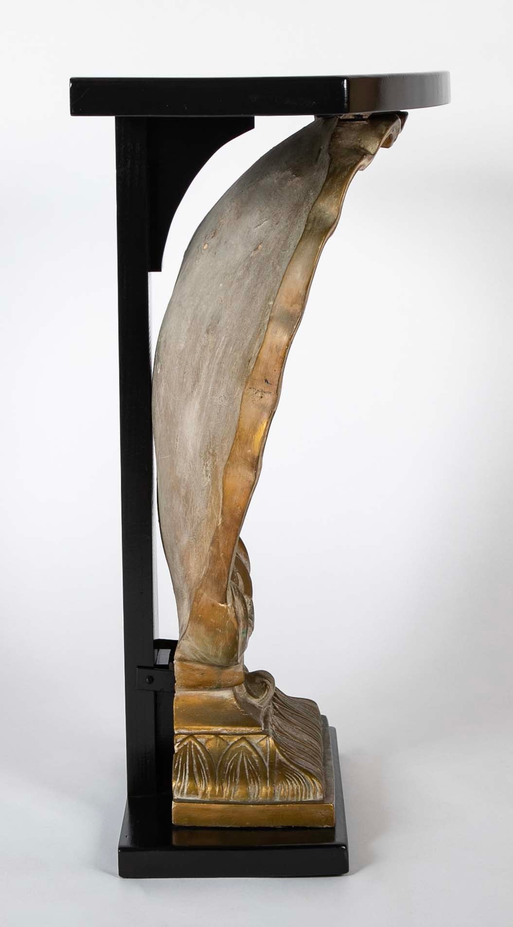 Architectural Scallop Base Console Table