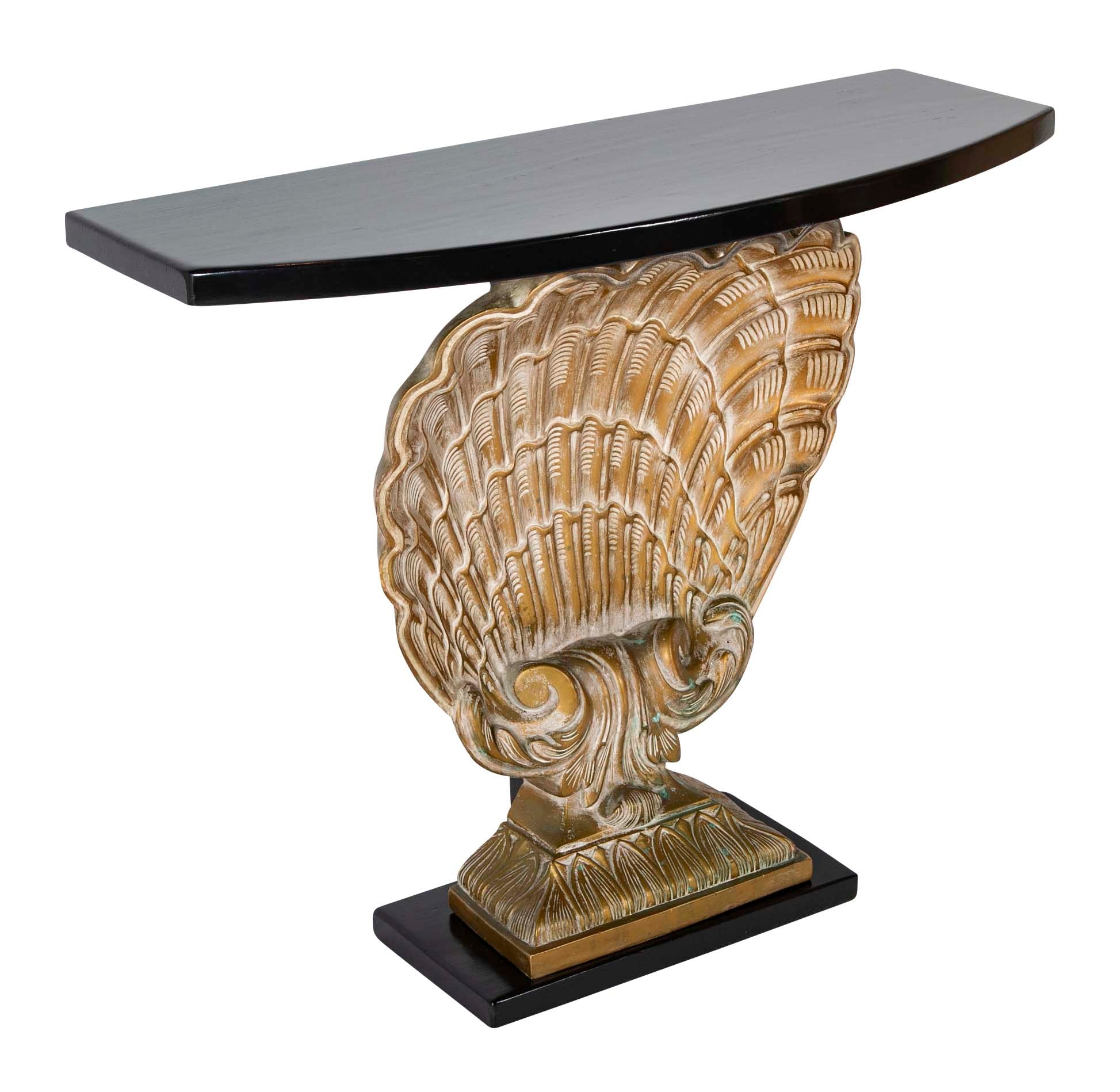 Architectural Scallop Base Console Table