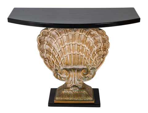 Architectural Scallop Base Console Table