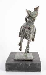 Black Isle Bronze by Leonie Gibbs of a Winged Figure on a Horse