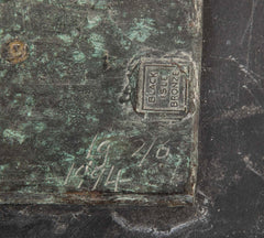 Black Isle Bronze by Leonie Gibbs of a Winged Figure on a Horse