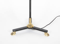 French Empire Style Gilt Bronze and Steel Floor Lamp