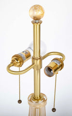Pair of Murano Glass Lamps with Gold Flecks