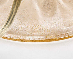 Pair of Murano Glass Lamps with Gold Flecks