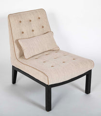 Pair of Mid-Century Slipper Chairs Designed by E. Wormley for Dunbar