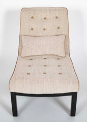 Pair of Mid-Century Slipper Chairs Designed by E. Wormley for Dunbar