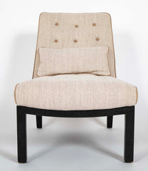 Pair of Mid-Century Slipper Chairs Designed by E. Wormley for Dunbar