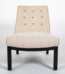 Pair of Mid-Century Slipper Chairs Designed by E. Wormley for Dunbar