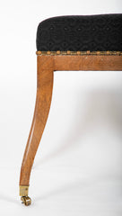 Georgian Stool Upholstered in Quality Black Horsehair