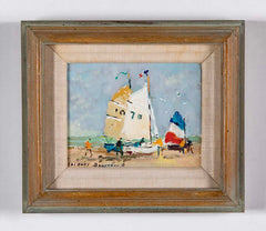 "Les Voiles" Oil on Canvas by French Artist Jacques Bouyssou