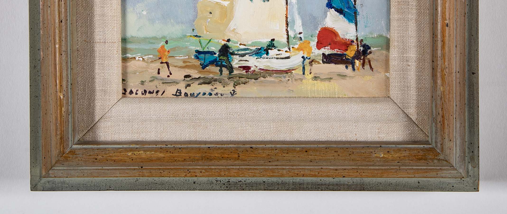 "Les Voiles" Oil on Canvas by French Artist Jacques Bouyssou