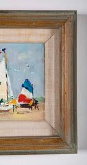 "Les Voiles" Oil on Canvas by French Artist Jacques Bouyssou