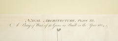 Original Early 19th Century Ship Plan for 18 Gun Navy Brig of War