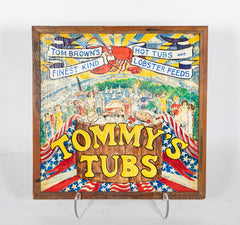 American 20th Century Double Sided Oil on Board for "Tommy's Tubs