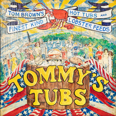 American 20th Century Double Sided Oil on Board for "Tommy's Tubs