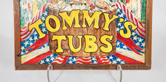 American 20th Century Double Sided Oil on Board for "Tommy's Tubs