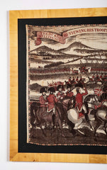 "The Duke of Wellington Reviewing the Troops Before the Battle of Waterloo" Rare Early 19th Century Printed Cotton