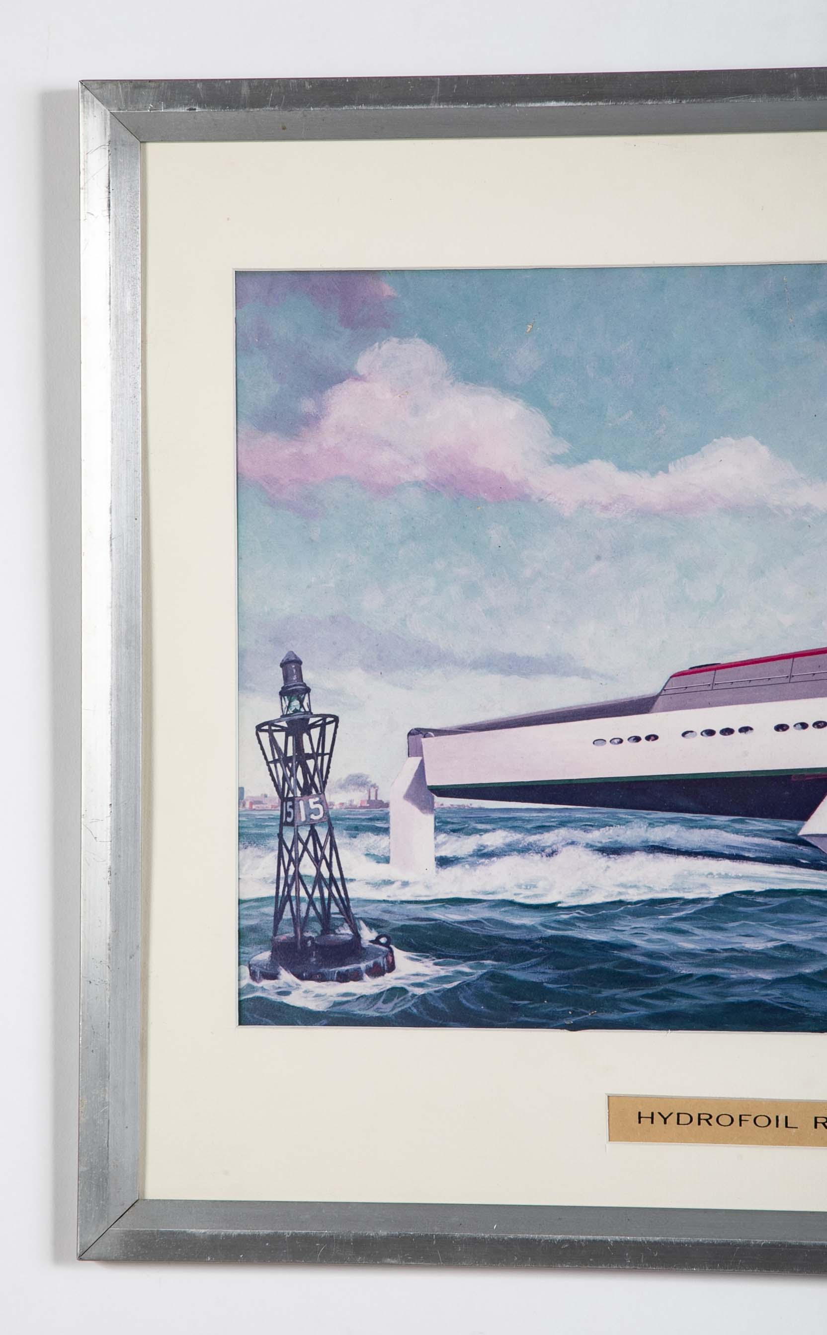 Print of Hydrofoil Prototype Project by Electric Boat, Groton, CT for the US Navy
