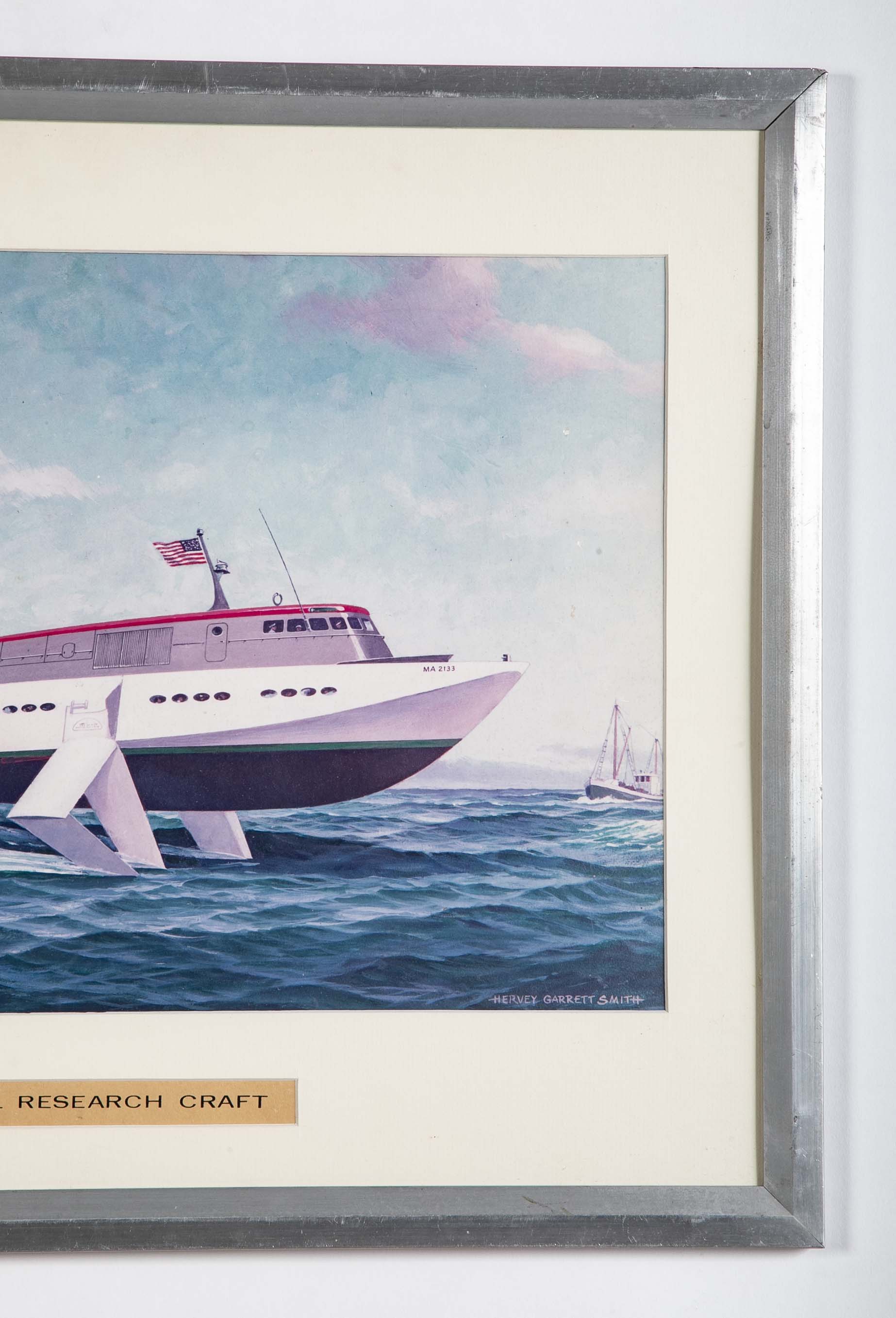 Print of Hydrofoil Prototype Project by Electric Boat, Groton, CT for the US Navy