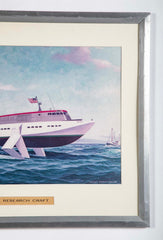 Print of Hydrofoil Prototype Project by Electric Boat, Groton, CT for the US Navy