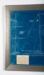 1929 Original Blueprint for International Star Class Racing One Design Sail Boat