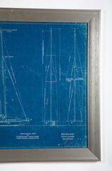 1929 Original Blueprint for International Star Class Racing One Design Sail Boat