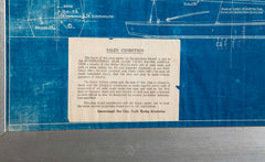 1929 Original Blueprint for International Star Class Racing One Design Sail Boat