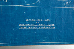 1929 Original Blueprint for International Star Class Racing One Design Sail Boat