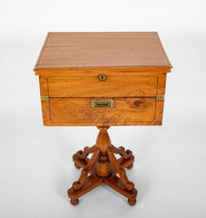 Unusual Mid 19th Century Campaign Desk on Tripod Base