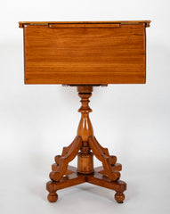 Unusual Mid 19th Century Campaign Desk on Tripod Base