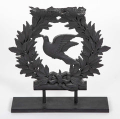 Industrial Element of a Dove Inside a wreath