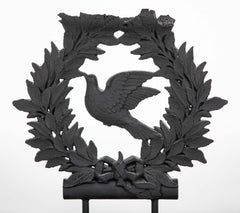 Industrial Element of a Dove Inside a wreath