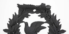 Industrial Element of a Dove Inside a wreath
