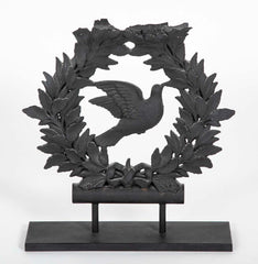 Industrial Element of a Dove Inside a wreath