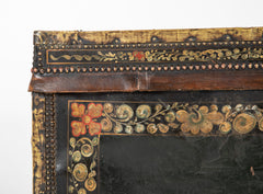 Chinese Export Leather Covered Camphorwood  Trunk