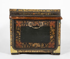 Chinese Export Leather Covered Camphorwood  Trunk