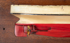 Early 20th Century Mounted Half Hull Model of a Steamship