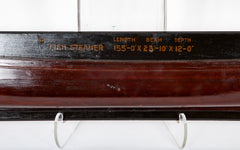 Late 19th Century Half Hull Model of a Fish Steamer