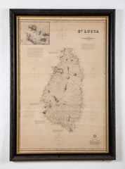 Original Chart of St. Lucia, Windward Islands, Published by James Imray & Son