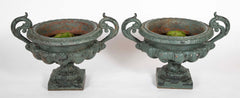 Pair of Large Late 19th Century Cast Iron Planters