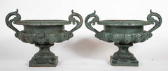 Pair of Large Late 19th Century Cast Iron Planters