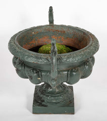 Pair of Large Late 19th Century Cast Iron Planters