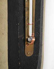 Carved Wood Painted Ship Hull with Thermometer